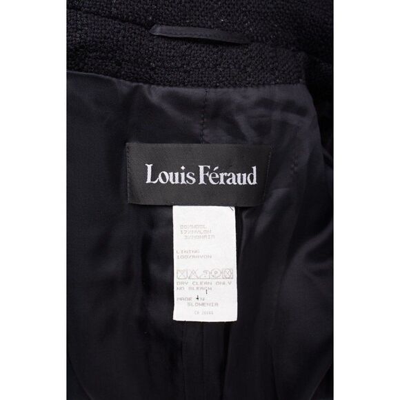 Louis Feraud Women Pencil Skirt Suit Blazer US 8 UK 12 Black Textured Wool Blend - Picture 8 of 16